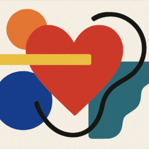 graphic representation of red heart