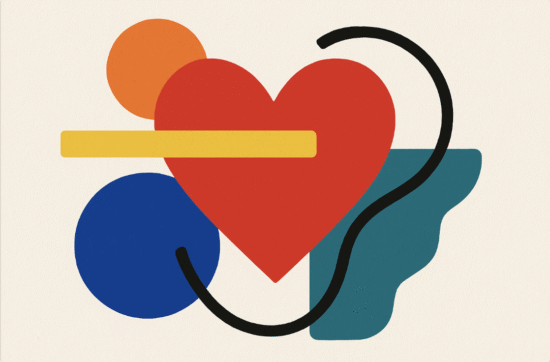 graphic representation of red heart