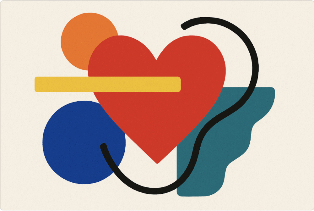 graphic representation of red heart