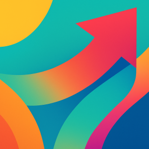 Abstract digital illustration with bright gradients and flowing shapes symbolising mental shift, perspective change, and transformation