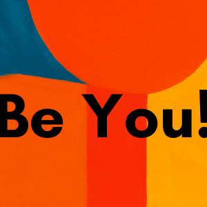 Abstract digital painting in bold contemporary colours symbolising courage and transformation. The image features large organic shapes in deep blue, vivid orange, bright red, and golden yellow, blending together with textured brushstrokes to evoke energy, balance, and emotional strength.