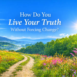 Vibrant abstract image representing coherence and self-awareness, used as a featured image for a blog post on living your truth and acting with clarity.