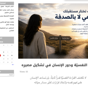 امرأة تقف عند مفترق طريق وقت الغروب وتتأمل اتجاهين مختلفين، في صورة ترمز إلى أهمية الوعي الذاتي واتخاذ القرارات التي تشكل المستقبل بوعي بدلاً من الصدفة.